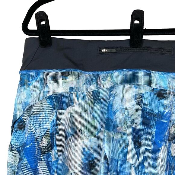lululemon Women's Play off the Pleats Skirt 13" sz 12 Multi Blue Tennis Golf - Picture 5 of 10